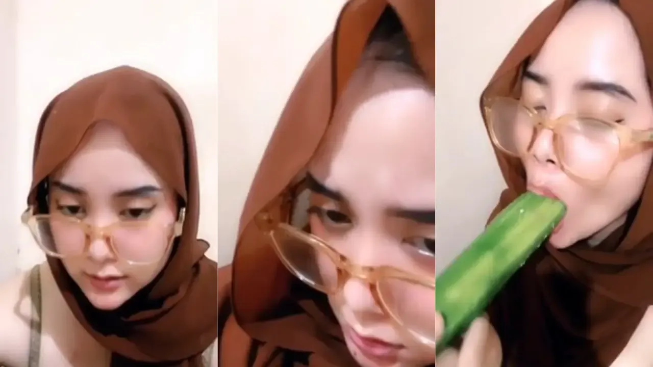 Hijab Sange Dengan Timun - Hijab Tobrut Sange Desah Keenakan