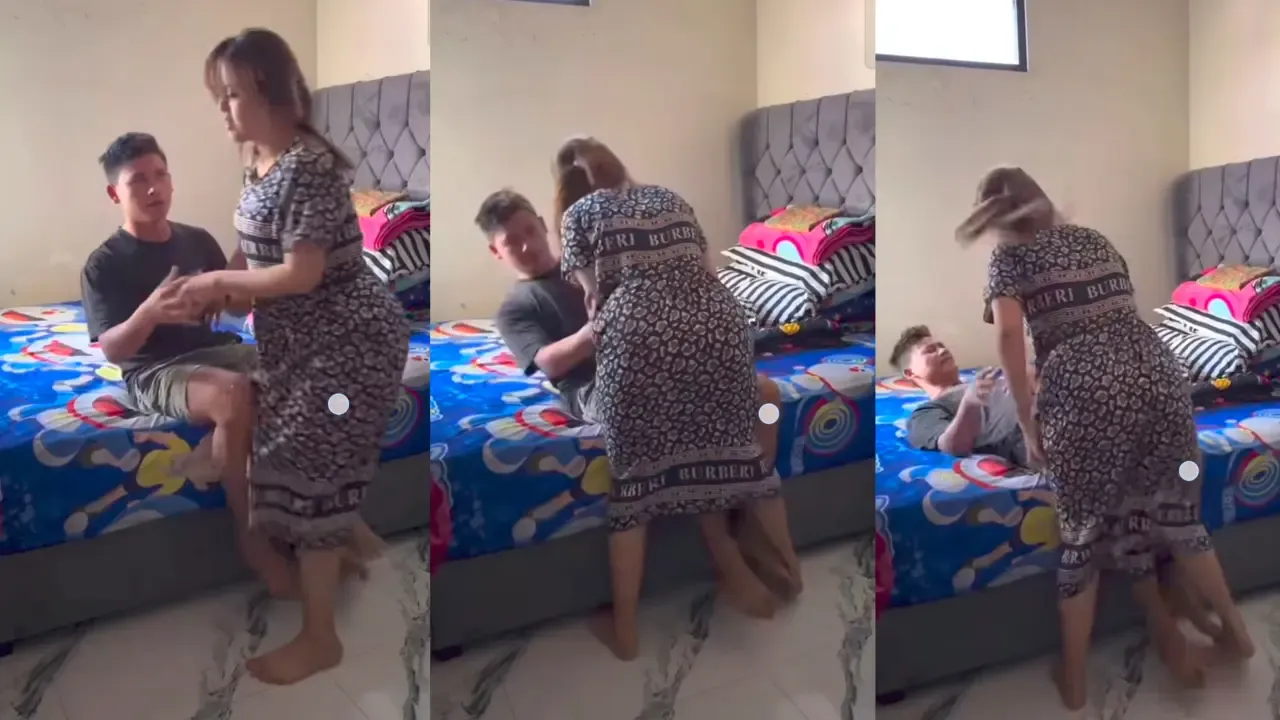 Nekat Masuk Rumah Tetangga Mumpung Sepi, Bini Orang Langsung Nungging Goyang Hot